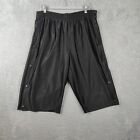 Vintage 90s Nike Tearaway Button Shorts 3/4 Pants Black Track Pants Size XL