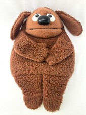 Vtg 1977 Jim Henson's Muppets 16" Rowlf Brown Dog Plush Hand Puppet Figure 852