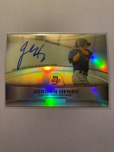 A27,003 - 2010 Bowman Platinum Prospect Autographs Refractors #JH Jordan Henry