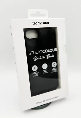 tech21 iPhone SE 2022/2022/8/7/6s/6 Studio Colour Anti-Microbial Thin Case Black - Image 1 of 4