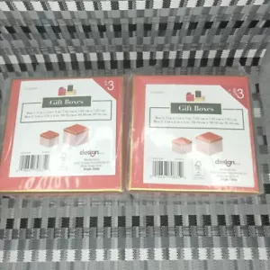 Lot of 2 Red/Pink Gift Boxes- 4 Boxes in Total - Picture 1 of 3