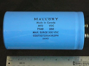 Mallory Capacitor 7500 MFD 250 VDC Made in Canada - Picture 1 of 4