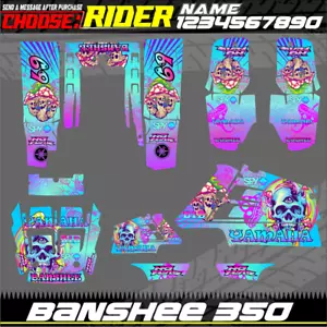 Compatible Yamaha Banshee 350 Full Kit Decals Graphics Stickers ATV BIKE YB-HON - Foto 1 di 2