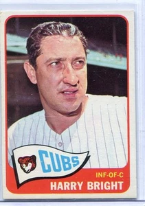1965 Topps Baseball Card Harry Bright Chicago Cubs Near Mint High # 584 - Picture 1 of 1