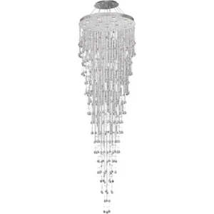16 Light Fixture Large Modern Crystal Chandelier Chrome Foyer or Dining Room LED - Picture 1 of 12