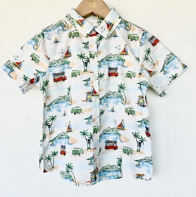 Monsoon Vintage Style Camper Van SS White Shirt 5-6 Y Price $35 Retro Cotton - Image 1 of 4