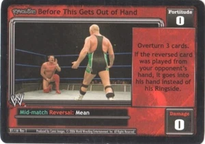 WWE: Before This Gets Out of Hand [Played] card type Mid-match REVOLUTION Raw De - Picture 1 of 1