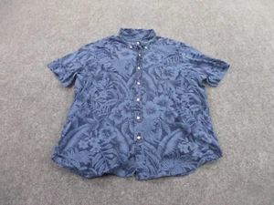 Ralph Lauren Shirt Men XL Blue Floral Classic Fit Hawaiian Vacation Preppy Adult - Picture 1 of 9