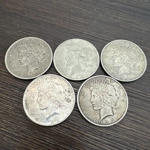 1922-1923 Peace Silver Dollars - Verified 90% Silver - 5 Coins - Lot A - Picture 1 of 22