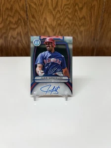 2025 Topps Tribute Certified Blue Juan Gonzalez Texas Rangers Auto /150 - Picture 1 of 2