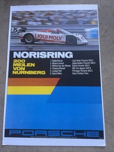 PORSCHE 962 POSTER (1987), LIQUI MOLY, Jonathan Palmer, 200 MilVon Nurnberg - Picture 1 of 4