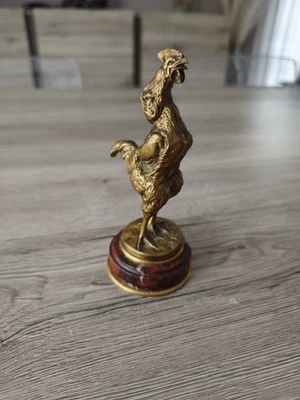 Original Statuette de Coq En Bronze, Signé e.Fremiet , F Barbedienne H 14 Cm - Photo 1/4