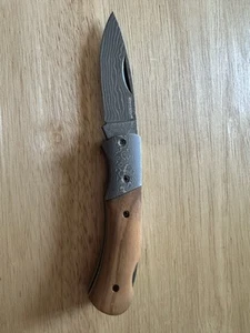 Boker Magnum Hit man Folding Knife. Damascus Blade 440 Steel - Picture 1 of 4