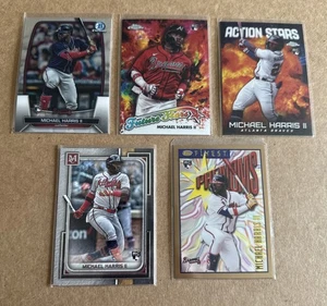 Michael Harris II Lot (5) Braves RC 2023 Topps Bowman Chrome Finest Rookie Cards - Picture 1 of 12