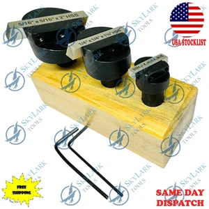 Fly Cutter Set 3/4'' To 1-1/2'' Cutting Milling Hardened Tool & 1/2" Shank Bits - Picture 1 of 6