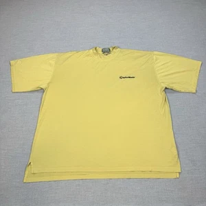 VINTAGE Taylormade Descente Shirt XXL Yellow Mock Neck Egyptian Cotton Baggy 90s - Picture 1 of 16