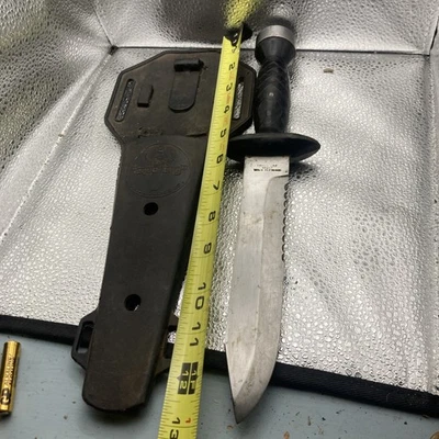 Vintage US Divers Aqua Lung Stainless Steel SCUBA Dive Knife & Sheath Japan - Image 1 of 4