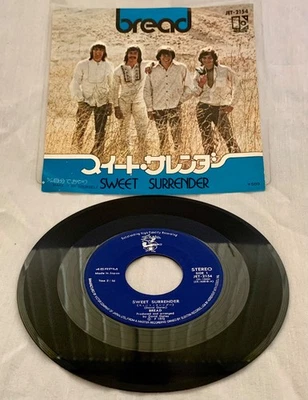 BREAD "SWEET SURRENDER" ULTRA-RARE 1972 ORIGINAL JAPANESE SINGLE-45 W/PS INSERT! - Image 1 of 2