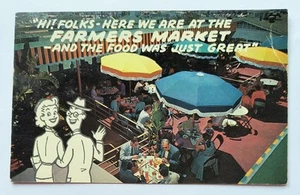 Farmers Market Scene Los Angeles California CA Vintage Postcard K7 - Picture 1 of 2