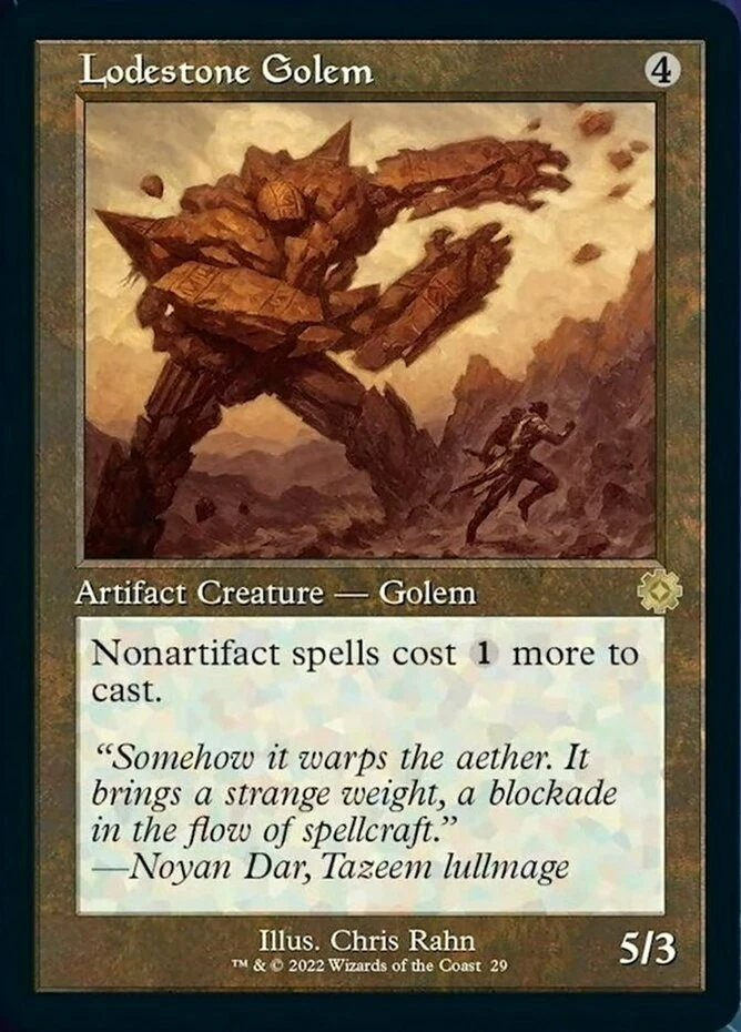 x1 Lodestone Golem - Retro Frame - The Brothers' War - NM - MTG - Image 1 of 1