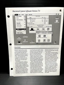 Apple Macintosh System Software 7.0 Rare Product Line Card Catalog Guide Vintage - Picture 1 of 5