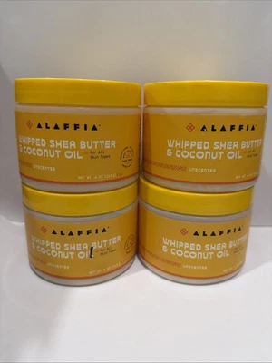 (4) Handcrafted Unscented Whipped Shea Butter & Coconut Oil, 4 oz Ea Skin Care - Image 1 of 3