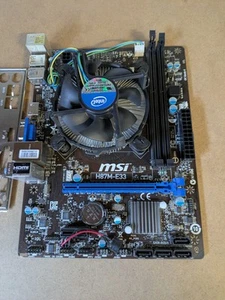 Mainboard MSI H87M-E33 LGA1150 DDR3 M-ATX Mainboard GEBRAUCHT - Bild 1 von 3