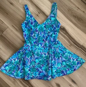 Vintage GABAR Women’s Swimsuit Sz 12 New w/tags Tank Skirt Style - Picture 1 of 8