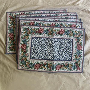 Juego de 6 manteles individuales acolchados VERA BRADLEY “Indiana” retirados vintage jardín de té 12 - Imagen 1 de 8
