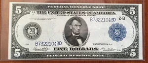 1914 $5 Federal Reserve Note *Scarce High Grade Type B New York Fr 851b Sharp XF - Picture 1 of 4