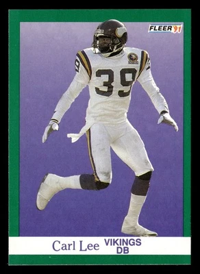Carl Lee 1991 Fleer #285 Minnesota Vikings FOOTBALL *074 - Image 1 of 2