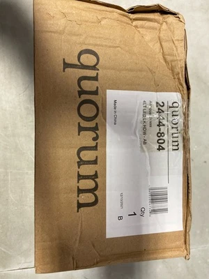 Quorum International 2444-804 4 Bulb Fluorescent Fan Light Kit - Antique Brass Foto 1 de 2