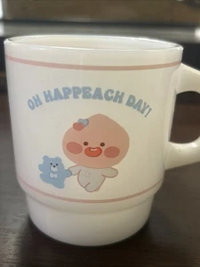 Kakao Friends K-Pop Apeach Kaffee Tee Milch Glas Becher Oh Happeach Day! 8oz Stack - Bild 1 von 4