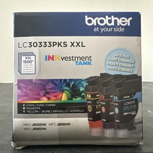 Brother LC30333PKS INKvestment Tank 3 Pack Color Ink Cartridges - Picture 1 of 1