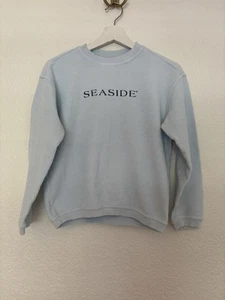 THE SEASIDE STYLE Youth Unisex Light Blue Corded Sweatshirt Size Medium - Picture 1 of 8