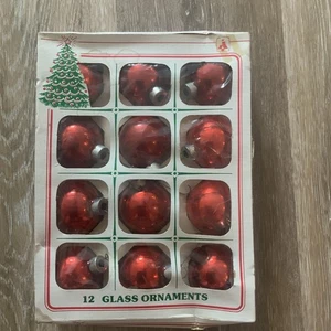 ESSEX FRANKE COMPANY BOLA ROJA CRISTAL ADORNOS NAVIDAD 2” DIÁMETRO Caja De 12 - Imagen 1 de 3