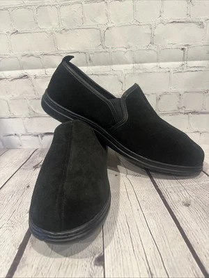 L.B. Evans Mens Klondike Black Suede Loafer Leather Upper  14 M # 9503 New - Image 1 of 4