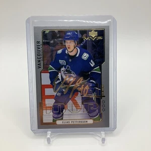 Canucks de cartas Jugador Más Valioso Elias Pettersson AUTO GOLD SCRIPT 2020-21 Upper Deck #14 - Imagen 1 de 6