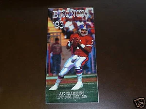 1993 DENVER BRONCOS FOOTBALL MEDIA GUIDE  JOHN ELWAY - Picture 1 of 1