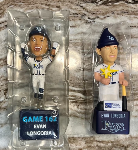 Tampa Bay Rays Evan Longoria Game 162 Walk off Bobblehead and Solar Gnome - NIB Cover
