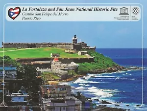 Postcard Puerto Rico La Fortaleza Castillo San Felipe del Morro UNESCO Site MINT - Picture 1 of 2