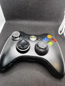 Official OEM Microsoft Xbox 360 Wireless Controller Black Tested - Picture 1 of 7