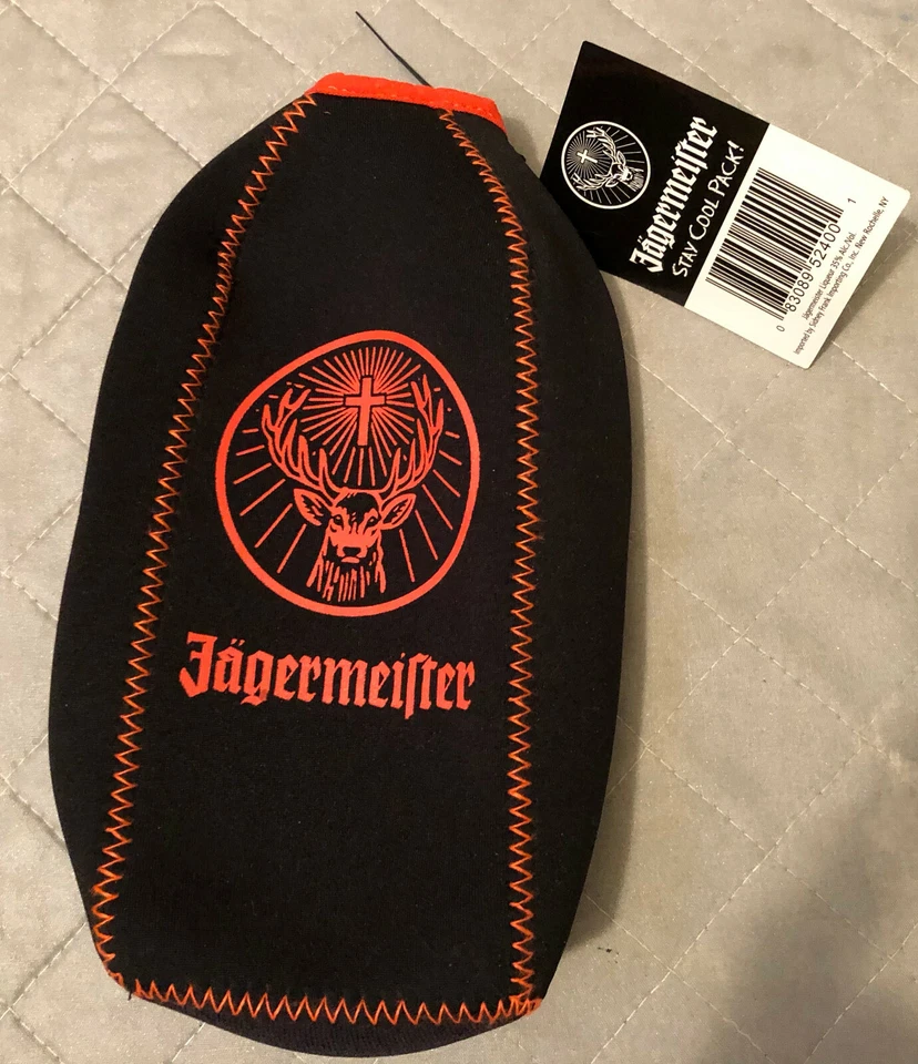 Bolsa con cremallera Jaegermeister Stay Cool--logo rojo/naranja y negro, con etiqueta, nunca usada Foto 1 de 3