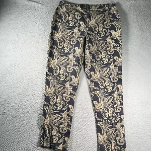 Lauren Ralph Lauren Dress Pants Womens 8 Brown Black Linen Blend Foliage - Picture 1 of 9