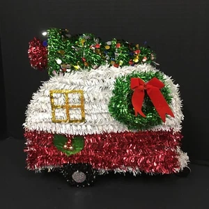 Christmas Tinsel Retro RV Camper Camping Holiday Decor - Picture 1 of 9