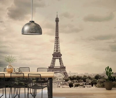 3D Eiffel Tower Self-adhesive Removable Wallpaper Murals - Image 1 of 4