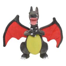 24cm Anime Cute Shiny Charizard Plush Black Dragon Stuffed Toy Soft Doll