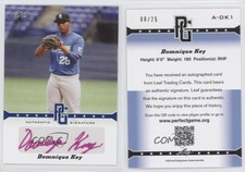 2013 Leaf Perfect Game Showcase Auto Blue /25 Domnique Key #A-DK1 Auto