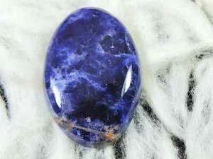 30Cts. Natural Sodalite Oval Crystal Mineral Cabochoh Loose Gemstone 22X33MM l69 - Imagen 1 de 9