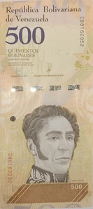 Venezuela: P#108 1 x 500 Bolivar Soverano 2018 unzirkulierte Banknote - Bild 1 von 2